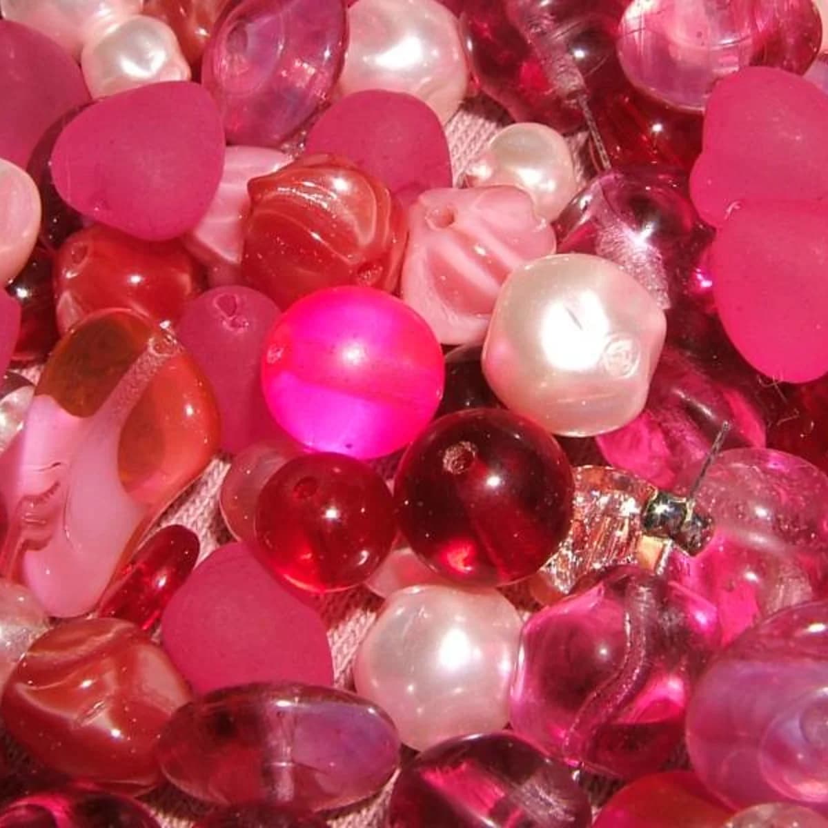 Miçanga de Cristal 8mm Rosa